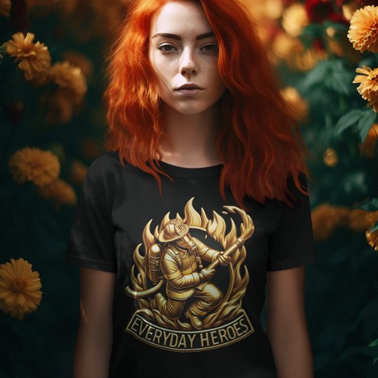 T-shirt Le pompier héroïque : prêt à affronter les flammes