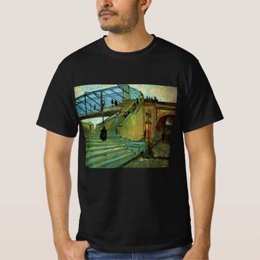 T-shirt Le pont Trinquetaille par Vincent van Gogh (Devant)