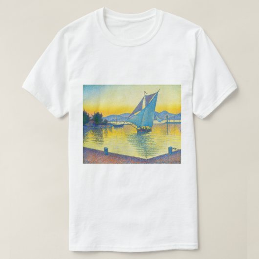 T-shirt Le port au coucher du soleil, Signac (Design devant)