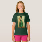 T-shirt Le port de l'art Shamrock vert (Devant entier)