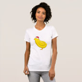 T-shirt Le poulet de Santa hat et le humour de Noël (Devant entier)