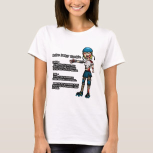 T-shirt Le pour - et - zombi de Derby de rouleau du contre