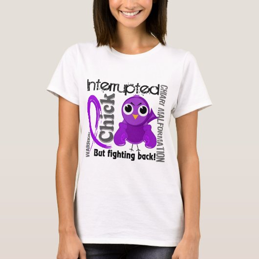 T-shirt Le poussin a interrompu la malformation de 3 (Devant)