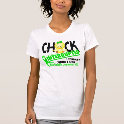 T-shirt Le poussin a interrompu le lymphome 2 non (Devant)