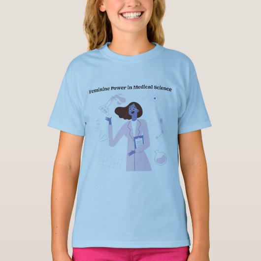 T-shirt Le pouvoir féminin dans la conception scientifique (Devant)