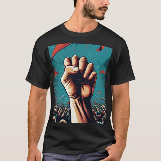 T-shirt Le premier a manifesté (Devant)