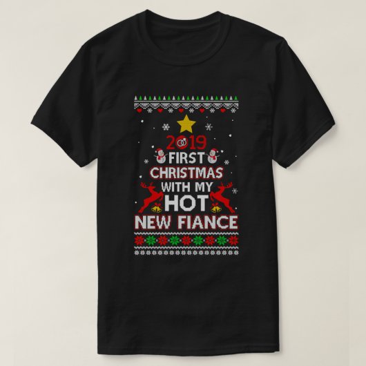 T-shirt Le Premier Noël 2019 Avec Mon Chant Nouveau Suédoi (Design devant)