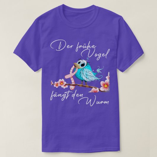T-shirt Le premier oiseau attrape le ver 1 (Design devant)