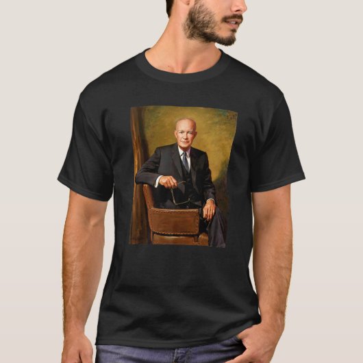 T-shirt Le président américain Dwight D Eisenhower Portrai (Devant)