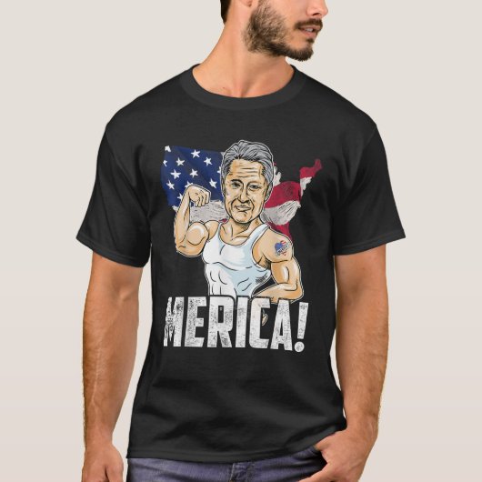 T-shirt Le président Bill Clinton Merica 4 juillet Funny P (Devant)