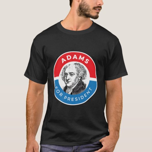 T-shirt Le président de l'Histoire américaine John Adams (Devant)