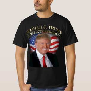 T-shirt Le président Donald Trump 45e 47e investiture
