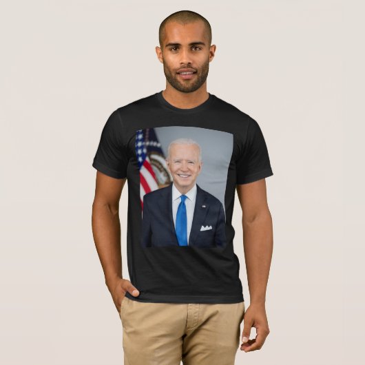 T-shirt Le président Joe Biden Portrait de la Maison Blanc (Devant entier)