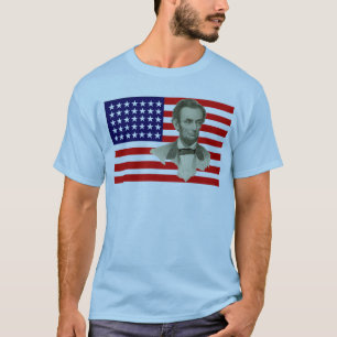 T-shirt Le Président Lincoln avec le drapeau des syndicat