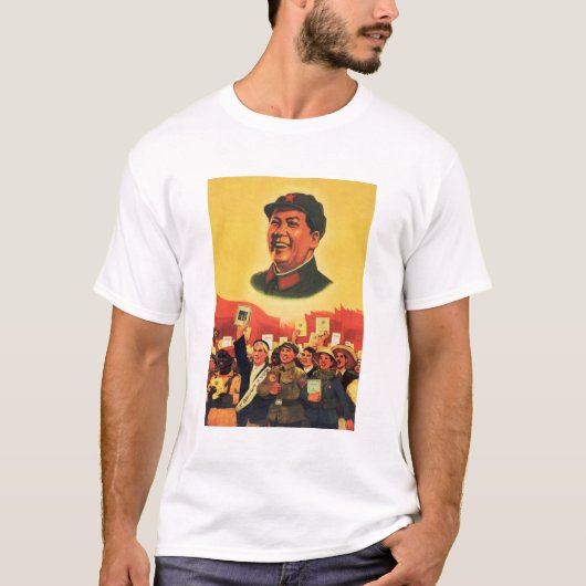 T-shirt Le Président Mao est le Soleil Rouge dans mon coeu (Devant)