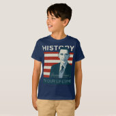 T-shirt Le Président Obama "histoire dans notre vie " (Devant entier)