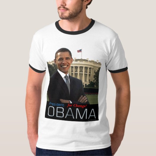 T-shirt Le Président Obama, pour le changement ! (Devant)