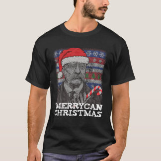 T-shirt Le Président patriotique de Noël Merrycan Roosevel