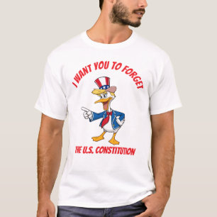 T-shirt Le président Quack Trump et la Constitution améric