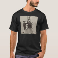 Le Président Teddy Roosevelt sur des orignaux de