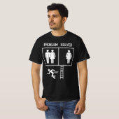 T-shirt Le problème est résolu mariage drôle contre divorc (Devant entier)