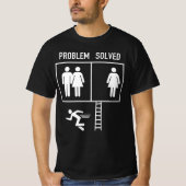 T-shirt Le problème est résolu mariage drôle contre divorc (Devant)