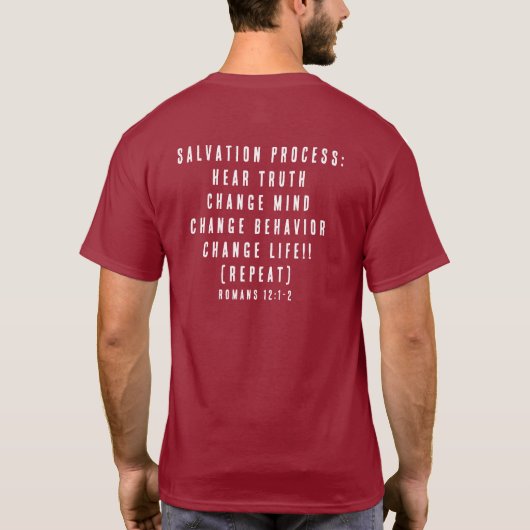 T-SHIRT LE PROCESSUS DE SALVATION DES MOTS TEST (Dos)