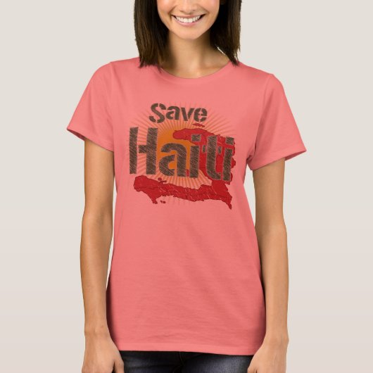 T-shirt Le produit va à RED CROSS - Save Haiti (Green) - (Devant)