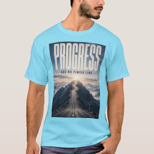 T-shirt Le Progrès N'a Pas De Ligne D'Arrivée (Devant)