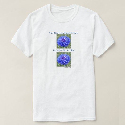 T-shirt Le Projet Bleuet Bleu (Design devant)