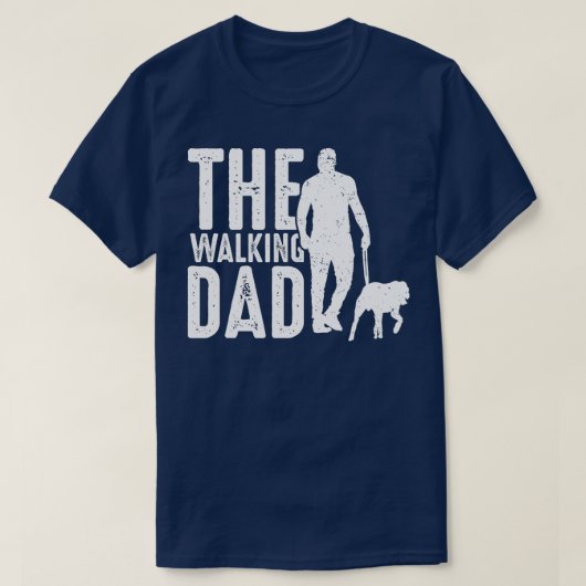 T-shirt Le propriétaire de chien de papa marchant (Design devant)