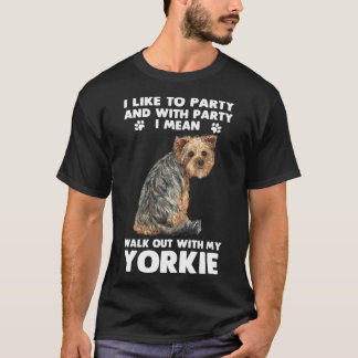 T-shirt Le Propriétaire Du Terrier Du Yorkshire Parcourt A