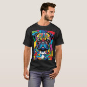 T-shirt Le Pug d'Art Pop (Devant entier)