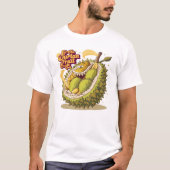 T-shirt Le puissant durian : Que le fruit durian règne (Devant)