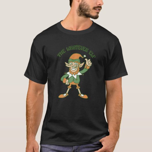 T-shirt Le pull de Noël moche mignon elfe Whatever (Devant)