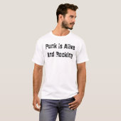 T-shirt Le punk est vivant et basculage (Devant entier)