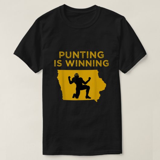 T-shirt Le punting c'est gagner iowa Je applaudis pour The (Design devant)