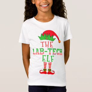 T-Shirt Le Pyjama de la famille de Noël des elfes du Lab T