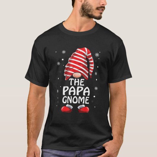 T-shirt Le Pyjama de Noël de la famille Papa Gnome (Devant)