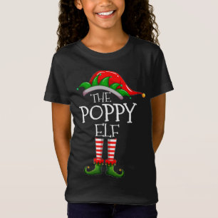 T-Shirt Le pyjama de Noël du coquelicot Elf Poppy Xmas