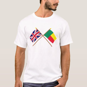 T-shirt Le R-U et les drapeaux croisés par Bénin