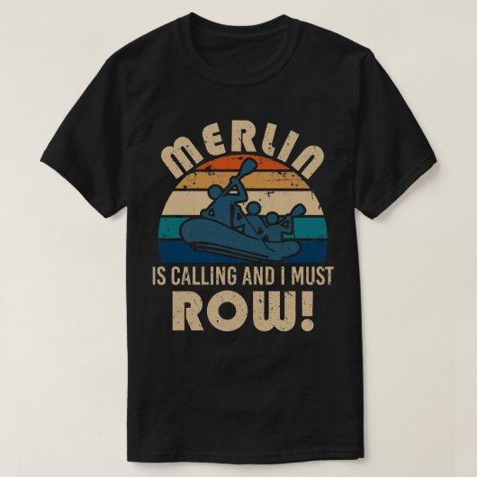 T-shirt Le radeau de la rivière Merlin (Design devant)