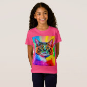 T-Shirt Le Rainbow cat (Devant entier)