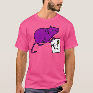 T-shirt Le rat mignon continue sur le voyage des filles