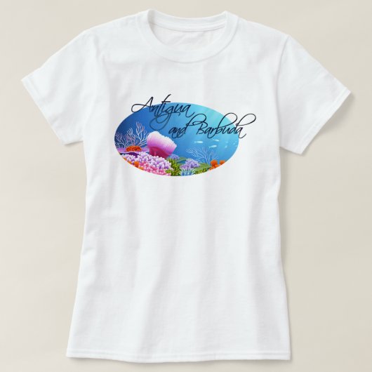 T-shirt Le récif d'Antigua-et-Barbuda (Design devant)