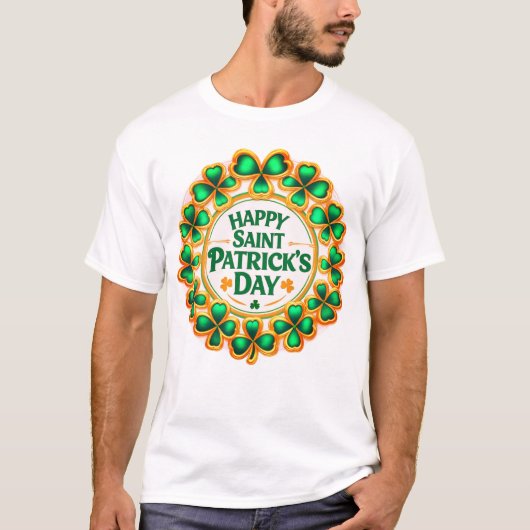 T-shirt le récif de trèfle de st-patrick (Devant)