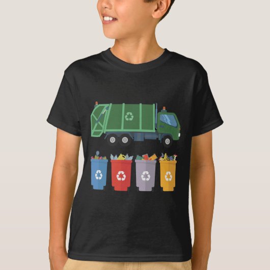 T-shirt Le recyclage des ordures chez les enfants du camio (Devant)