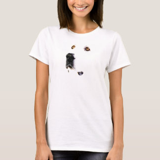 T-shirt Le regard fixe de Pyrénées. pièce en t femelle
