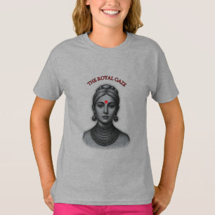 T-shirt Le Regard Royal - Reine Indienne Ligne Artistique