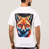 T-shirt Le regard vif : l'esprit vif d'un renard (Dos)